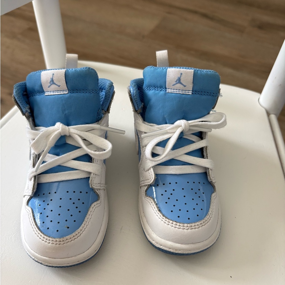 Jordan Kids Sky Blue and White Sneakers